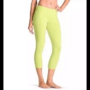 Athleta X’s and O’s capris new neon cactus small